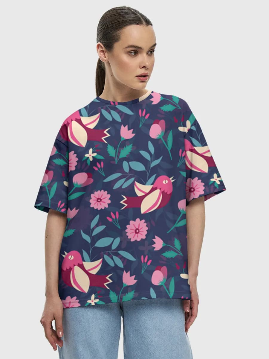 Women's oversized cotton T-shirt