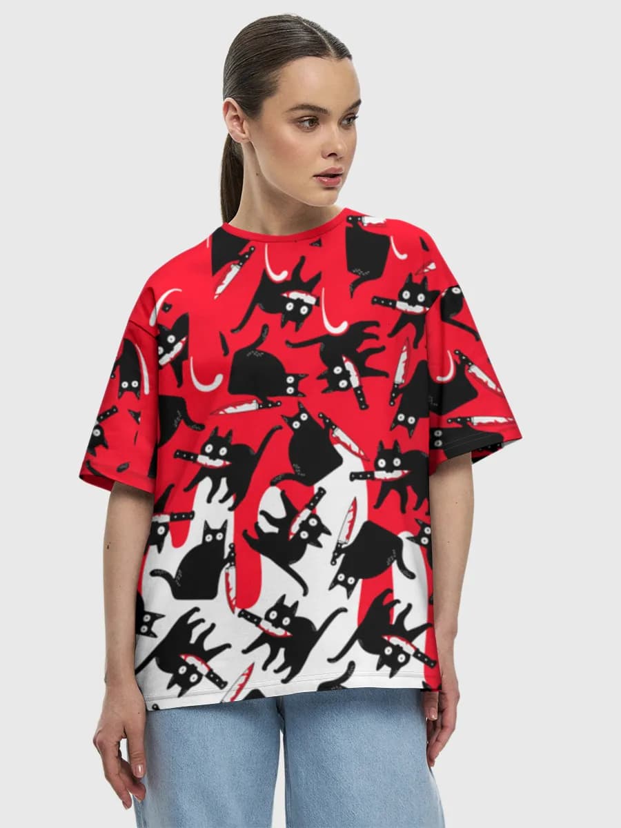 Women's oversized cotton T-shirt