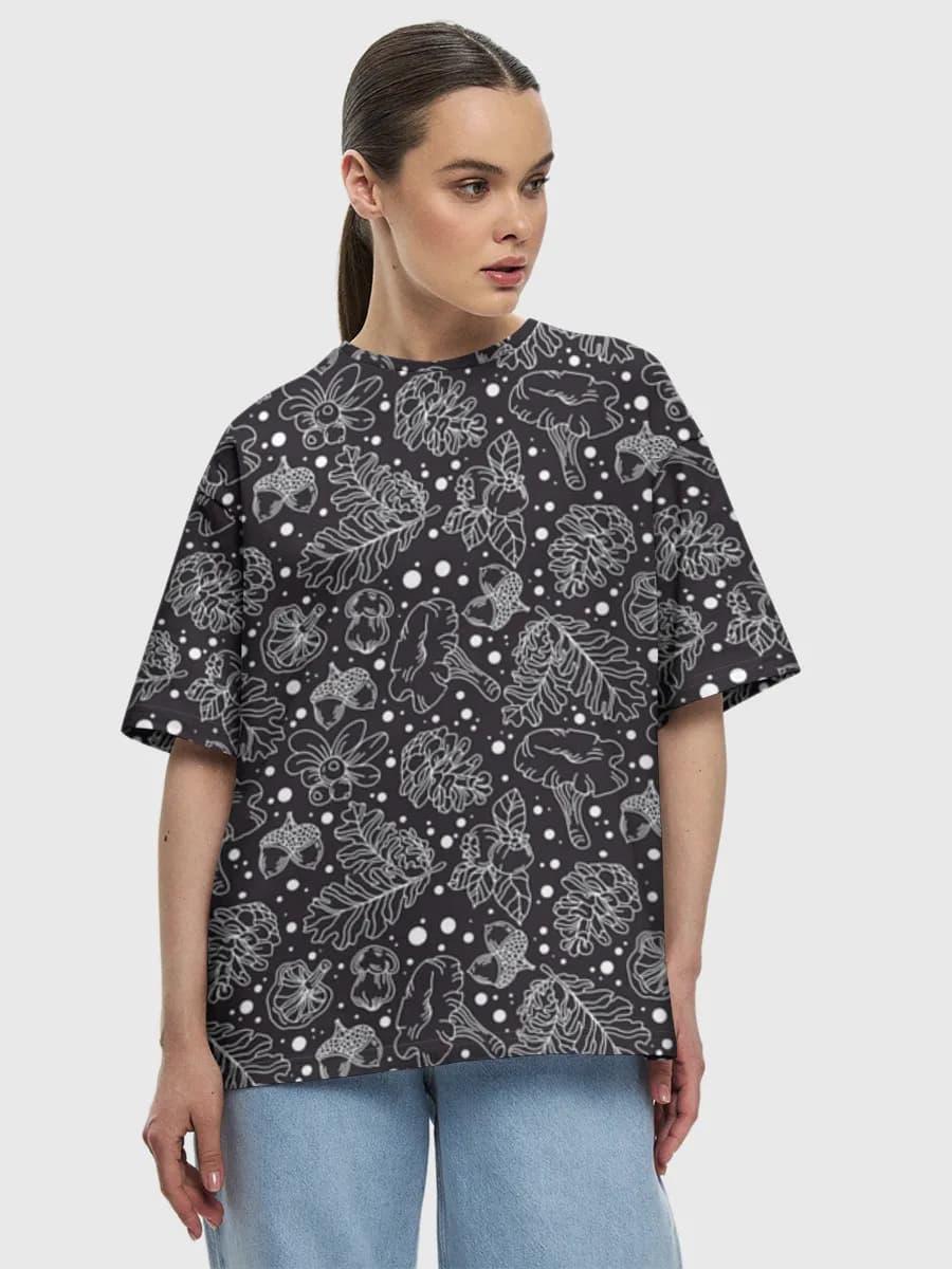 Camiseta de algodón extragrande para mujer
