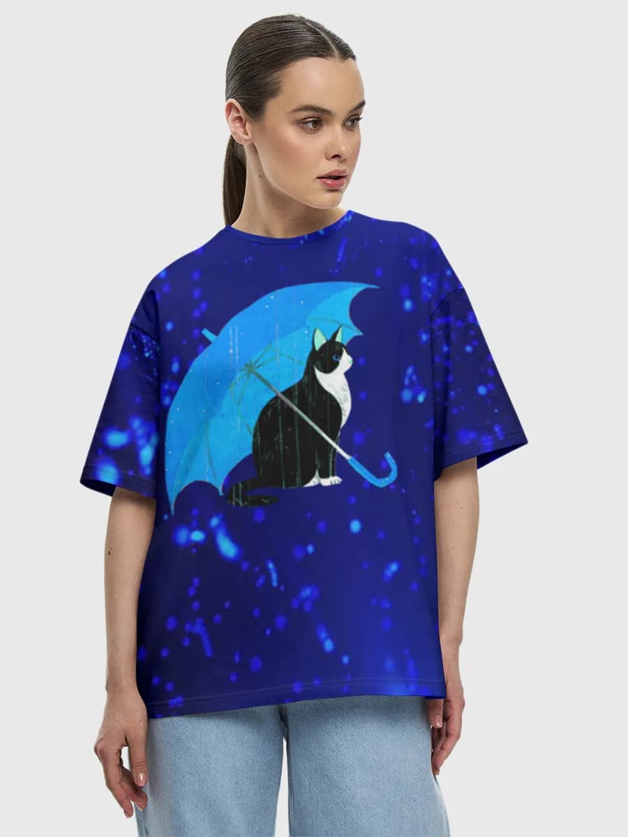 Camiseta de algodón extragrande para mujer