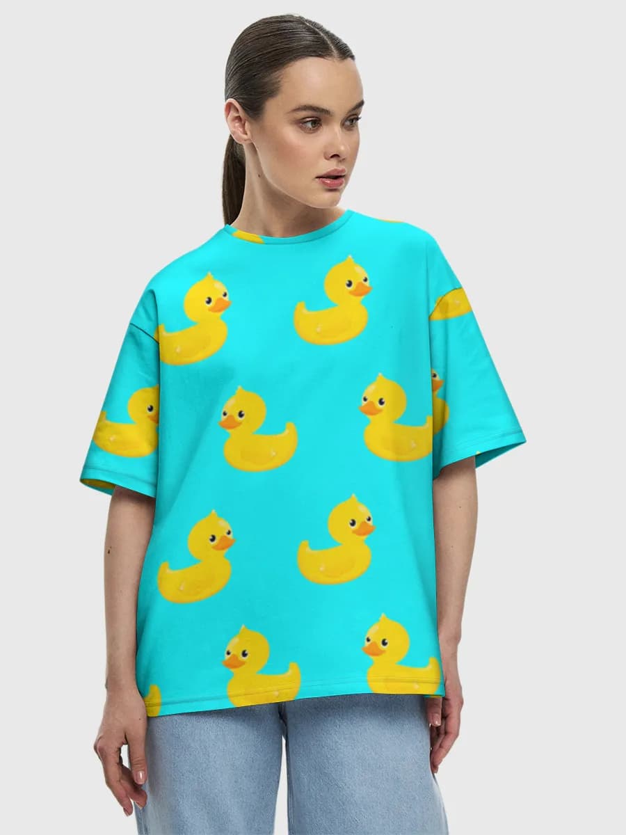 Camiseta de algodón extragrande para mujer