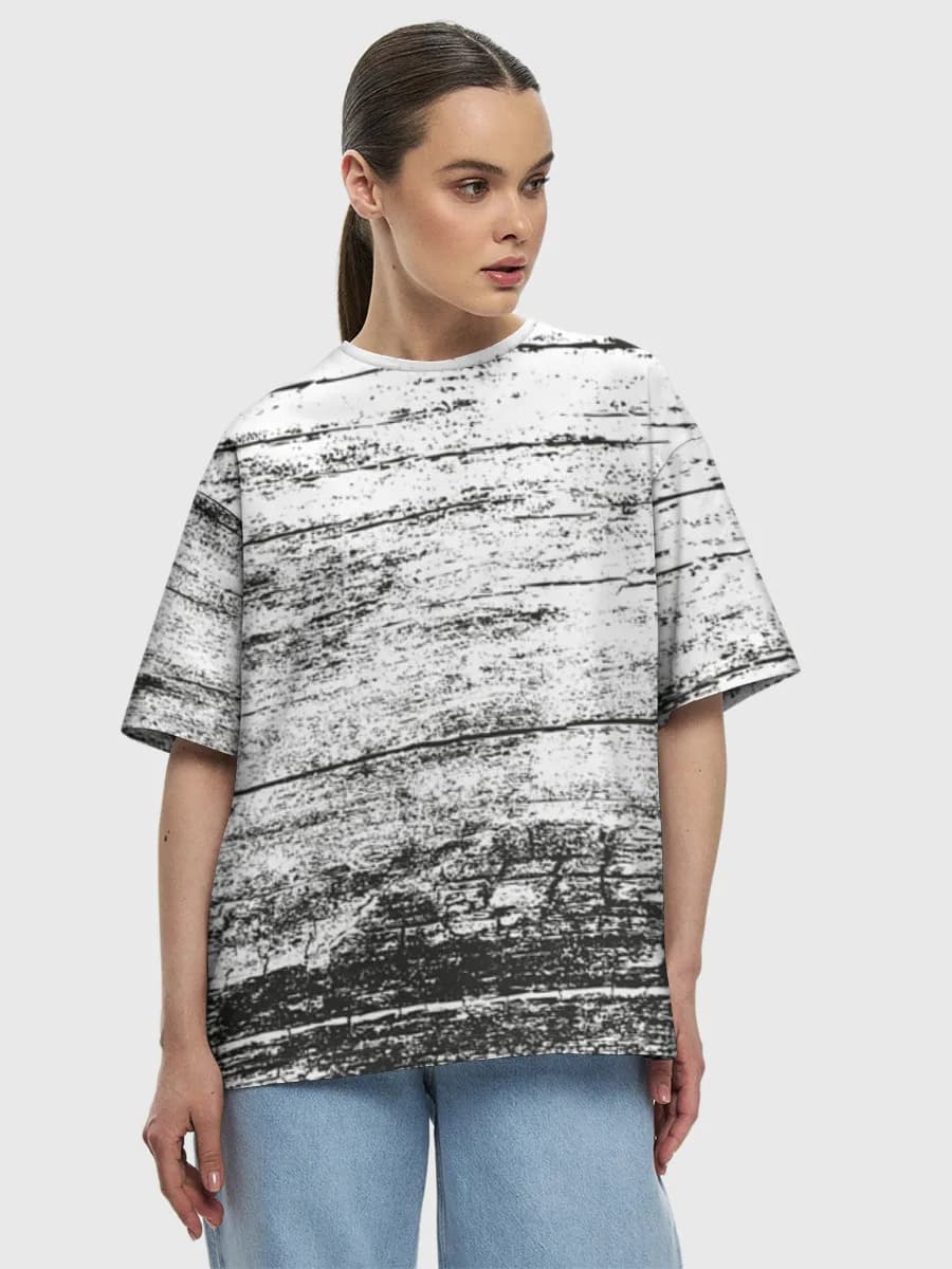 Camiseta de algodón extragrande para mujer