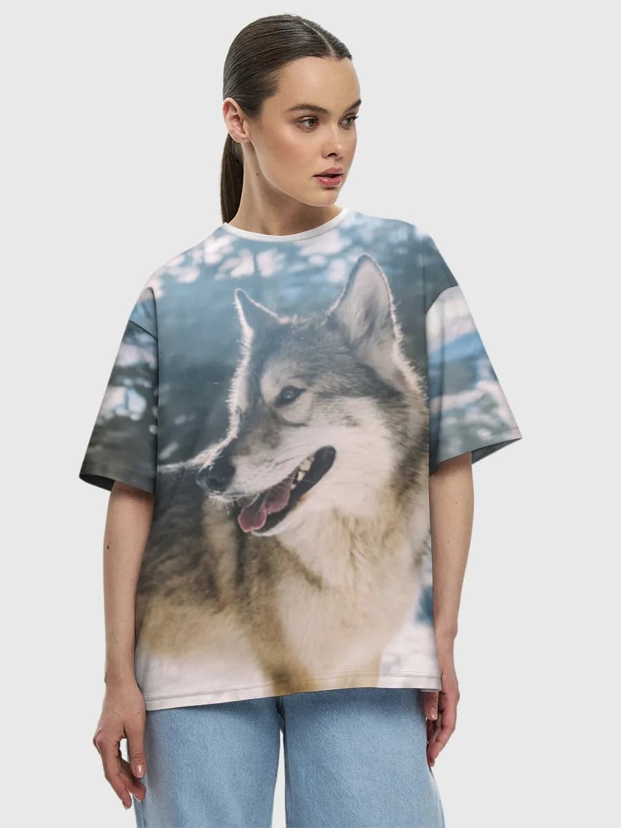 Women's oversized cotton T-shirt