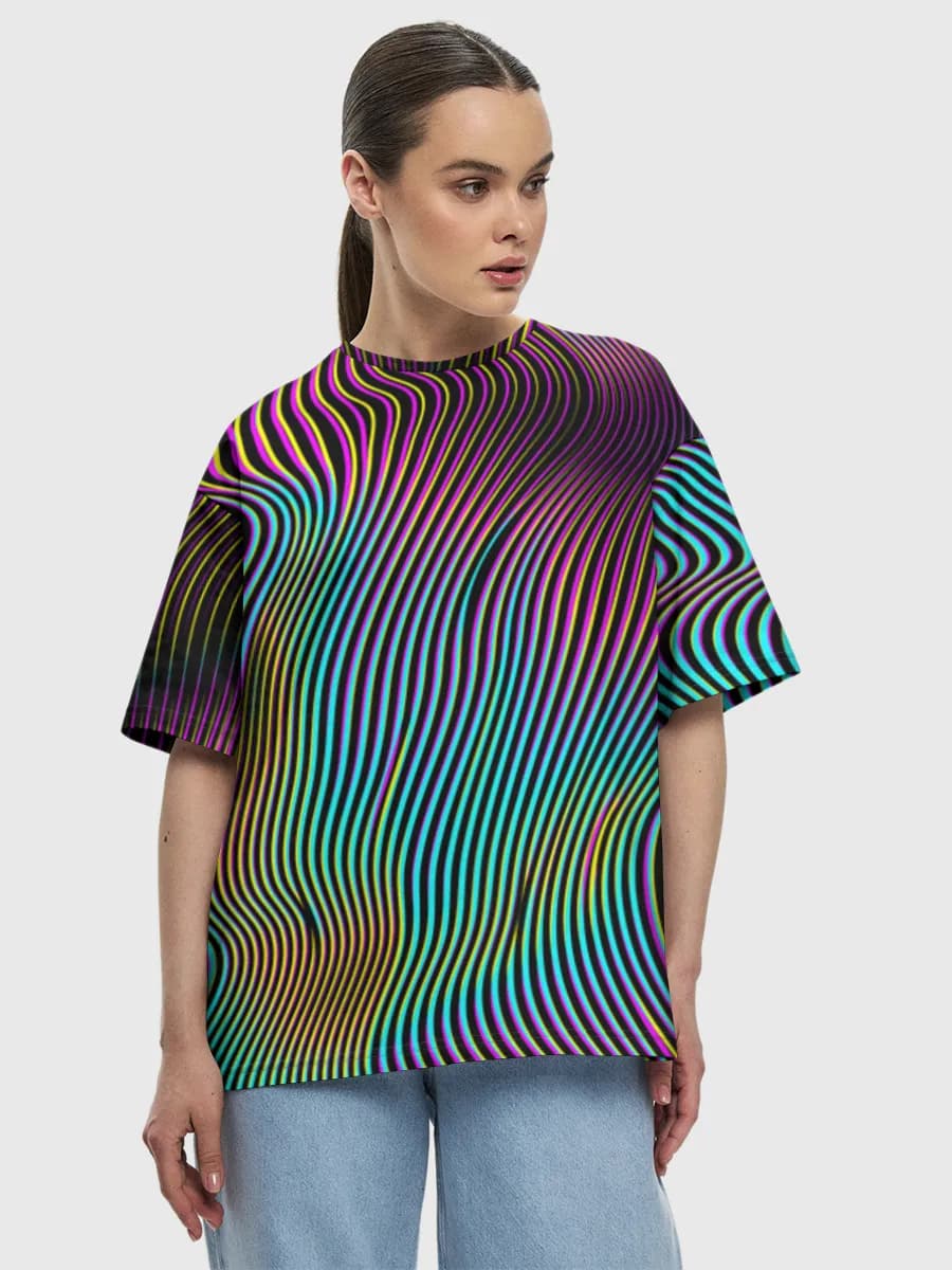 Damen Oversized Baumwoll T-Shirt