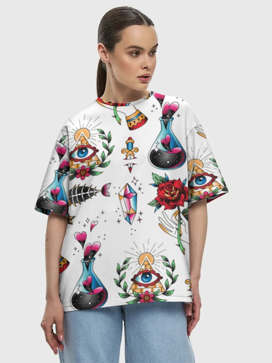 Women's oversized cotton T-shirt