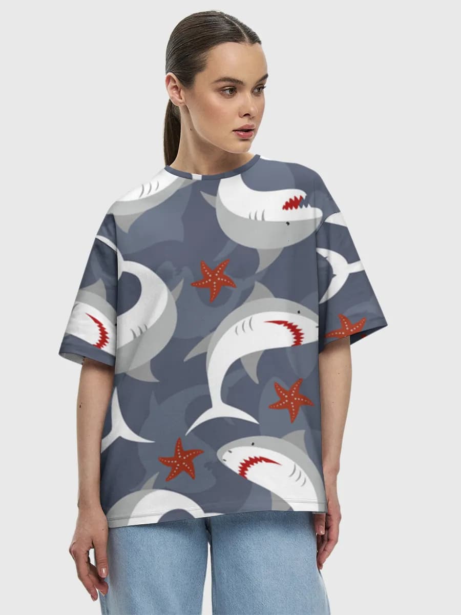 Women's oversized cotton T-shirt
