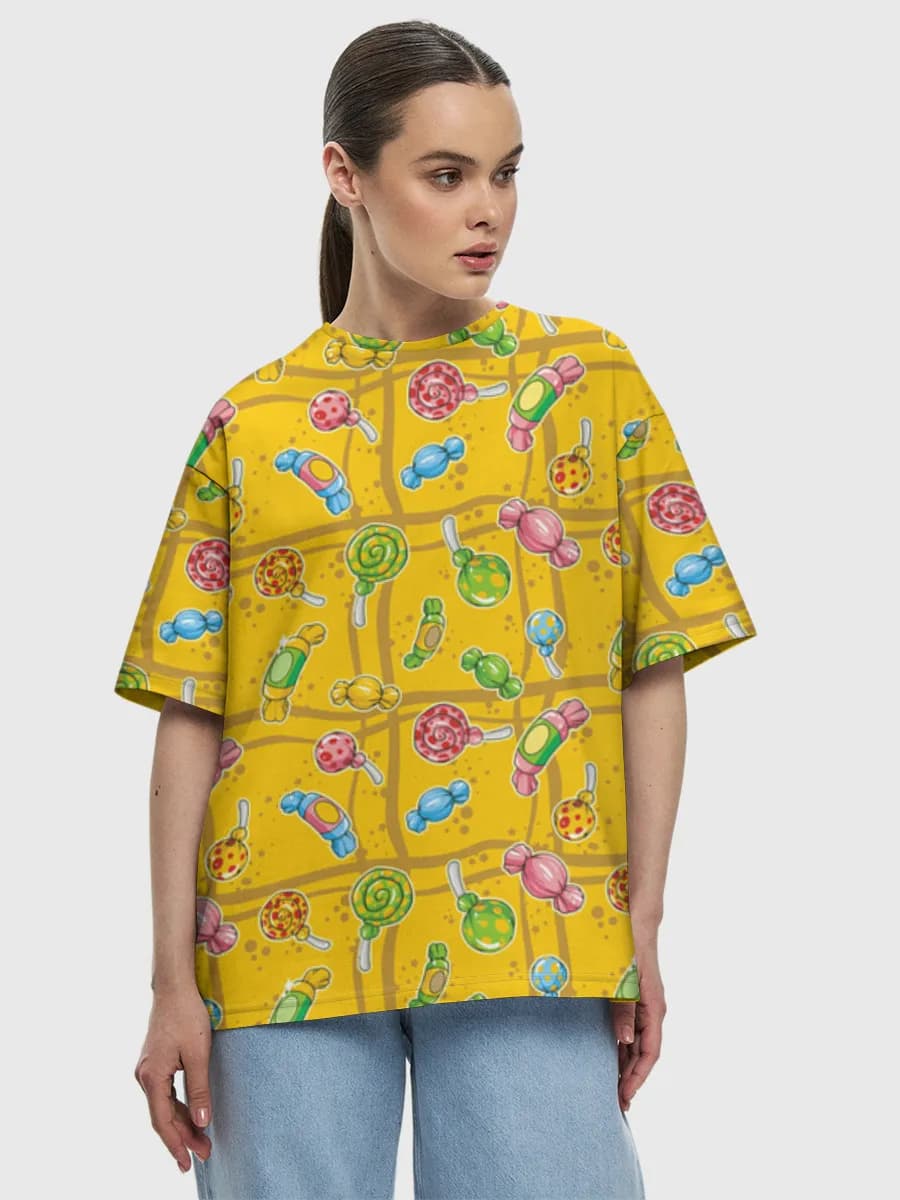 Camiseta de algodón extragrande para mujer