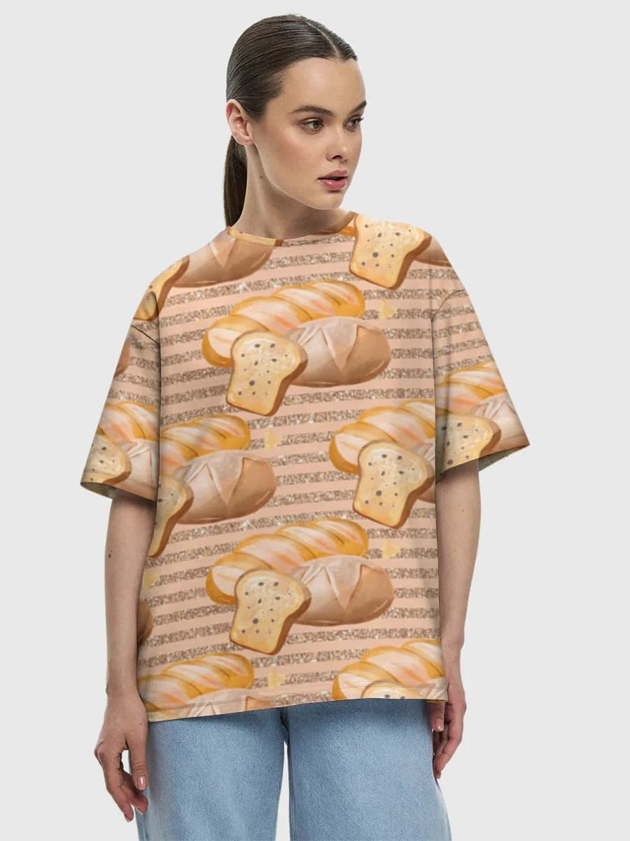 Damen Oversized Baumwoll T-Shirt