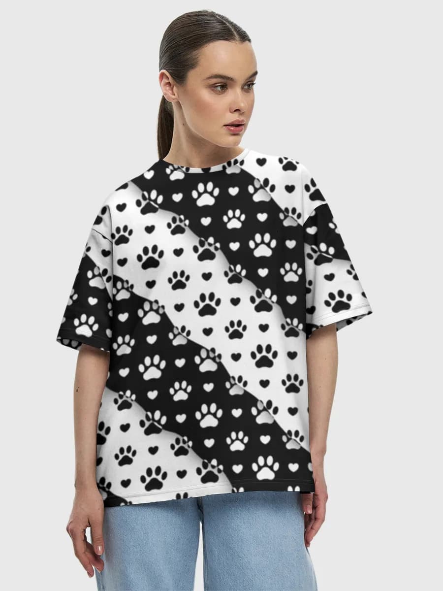 Damen Oversized Baumwoll T-Shirt