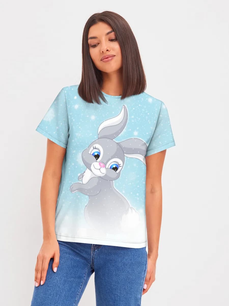 Camiseta básica de algodón para mujer