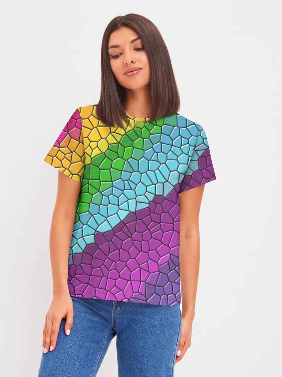 Camiseta básica de algodón para mujer