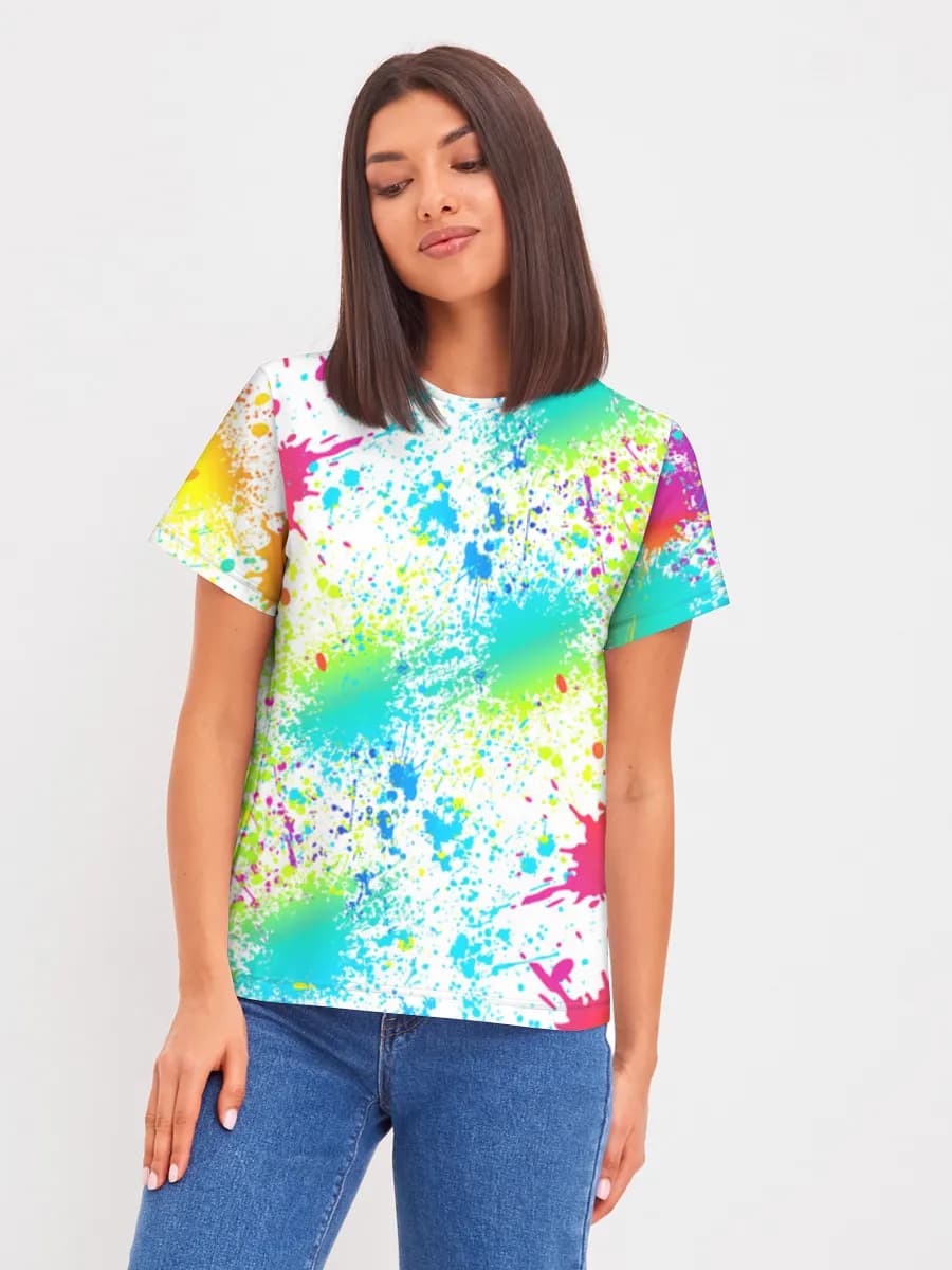 Camiseta básica de algodón para mujer