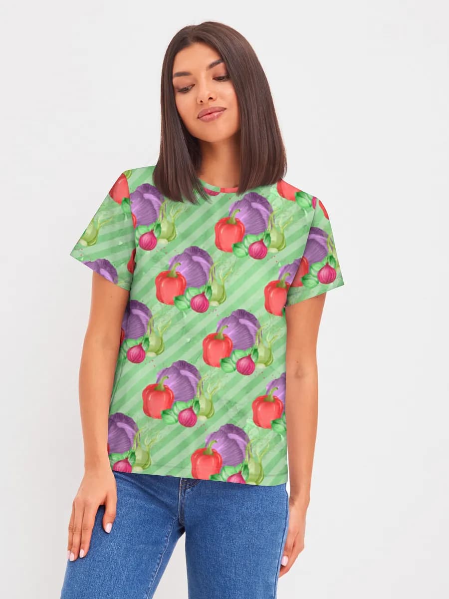 Damen Basic Baumwoll T-Shirt