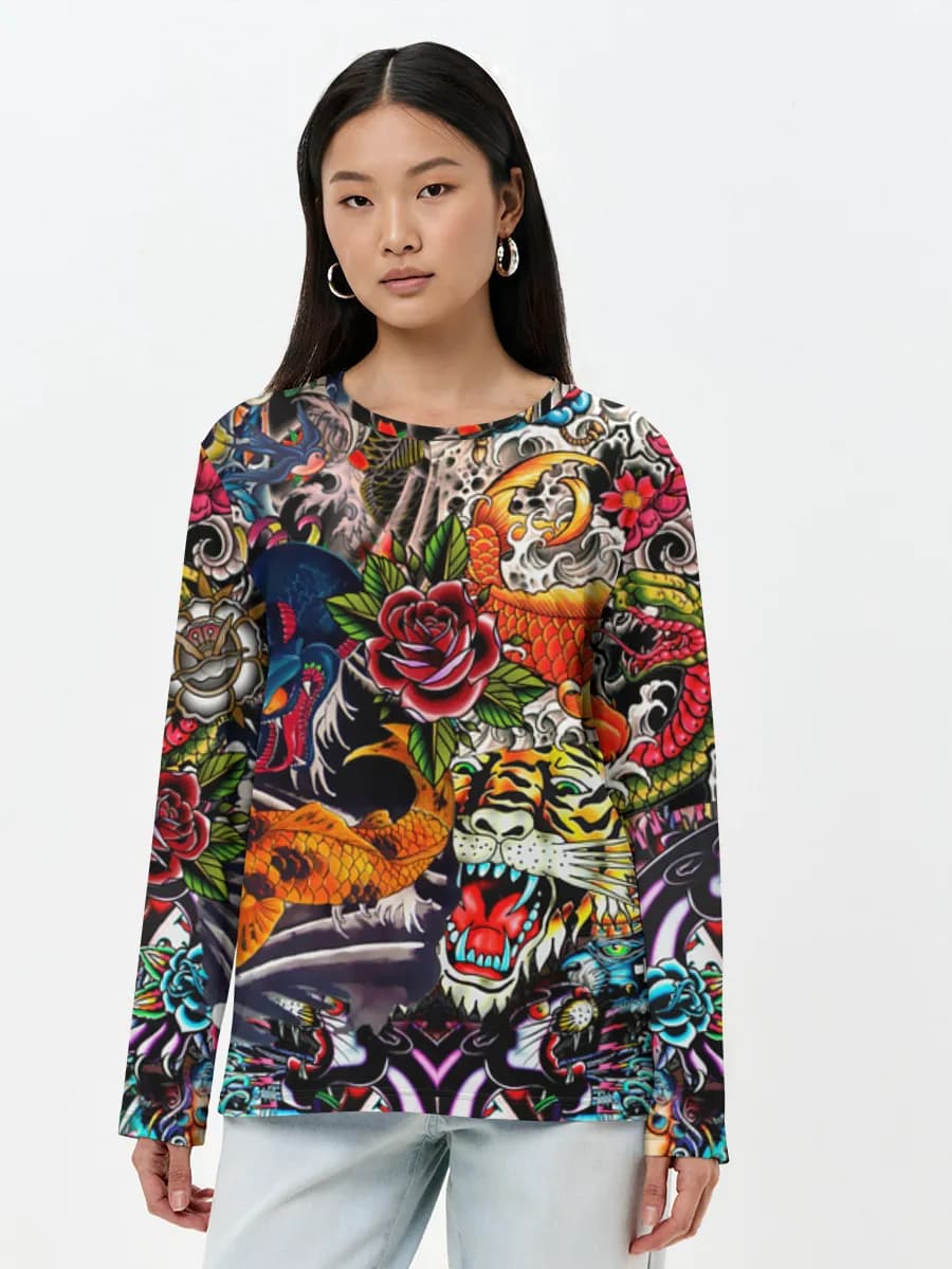 Women's long sleeve shirt. Cotton