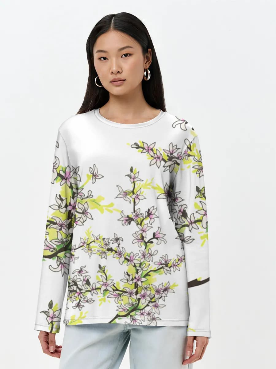 Women's long sleeve shirt. Cotton