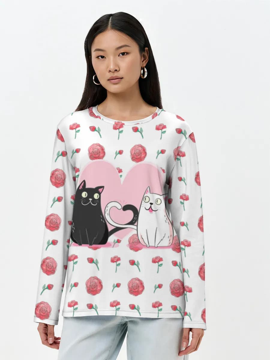 Women's long sleeve shirt. Cotton