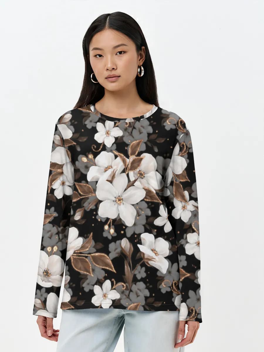 Women's long sleeve shirt. Cotton
