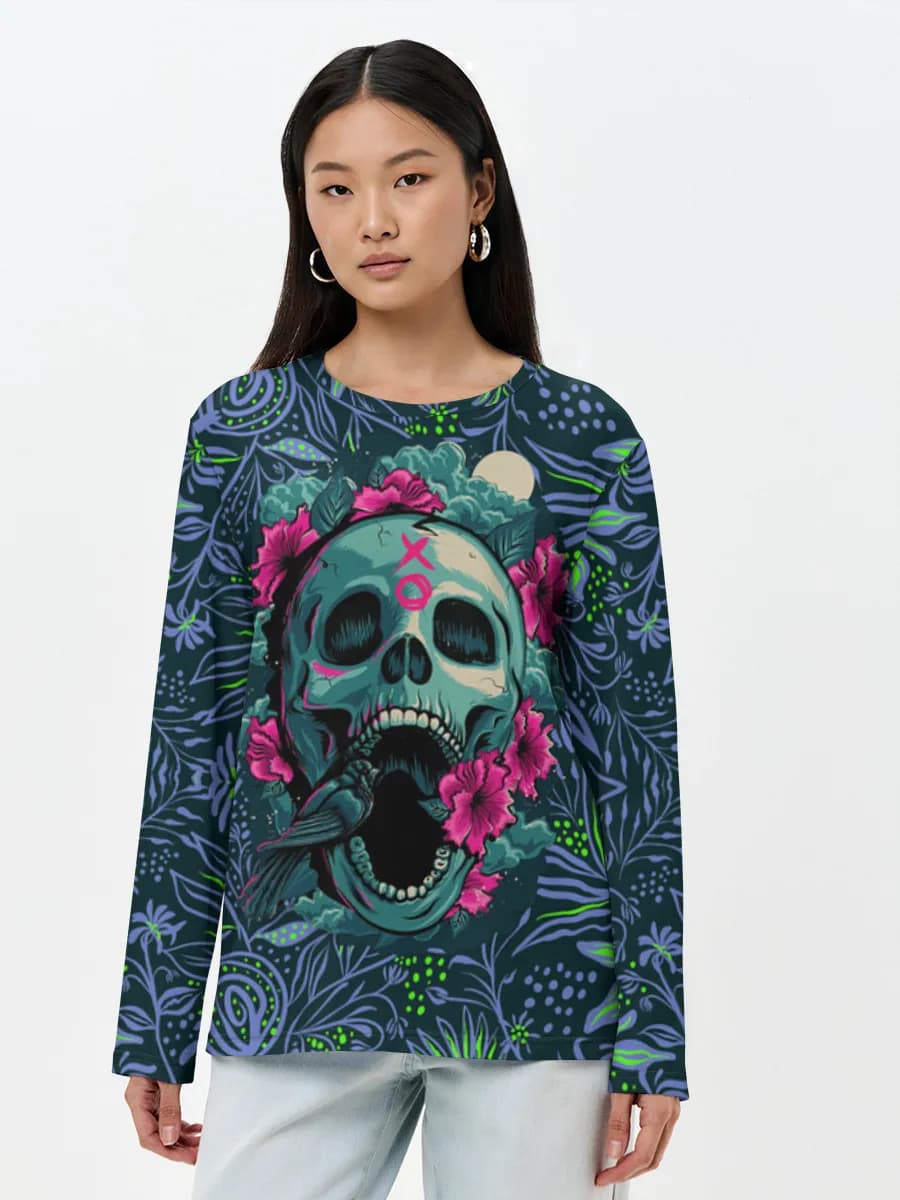 Women's long sleeve shirt. Cotton