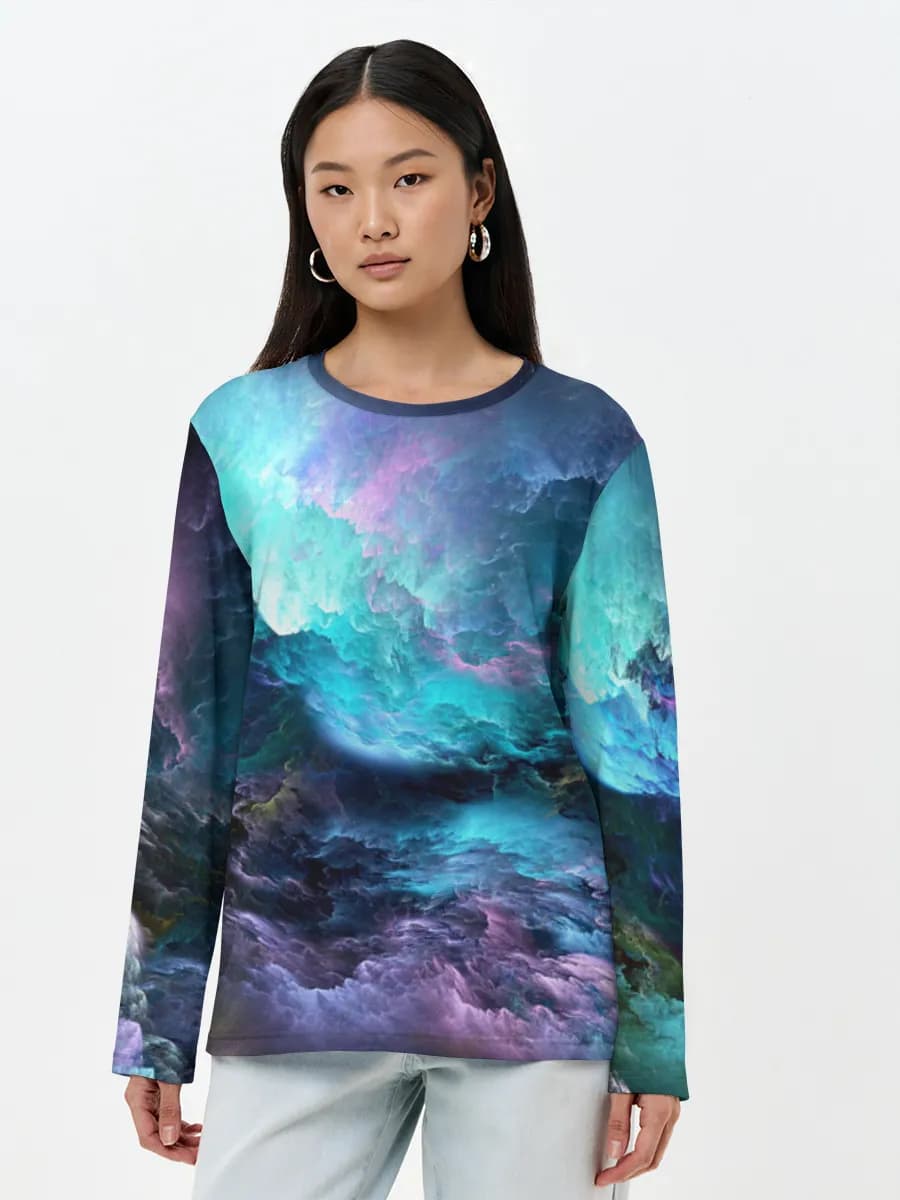 Women's long sleeve shirt. Cotton