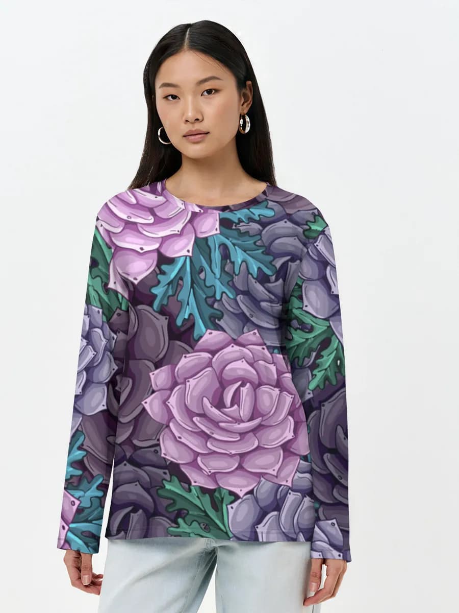 Women's long sleeve shirt. Cotton