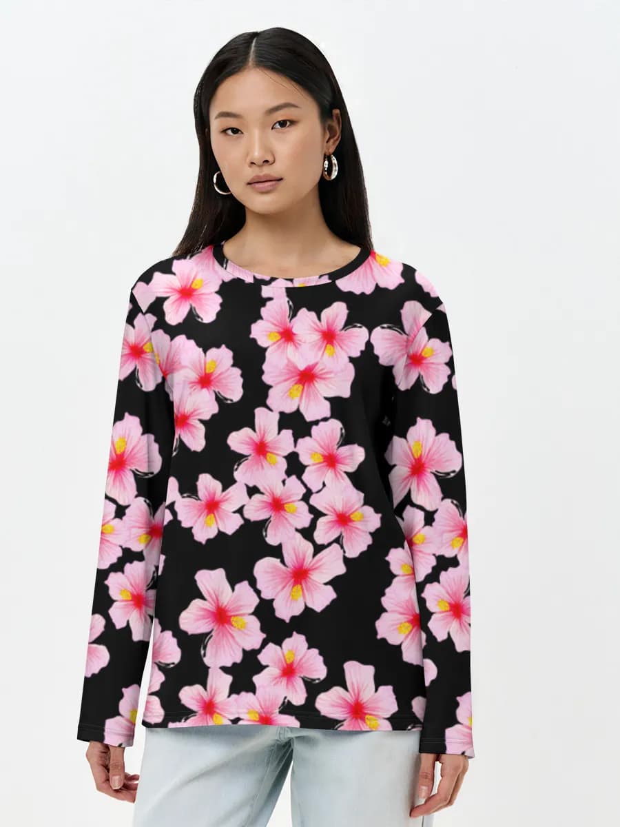 Camisa de manga larga para mujer. Algodón.