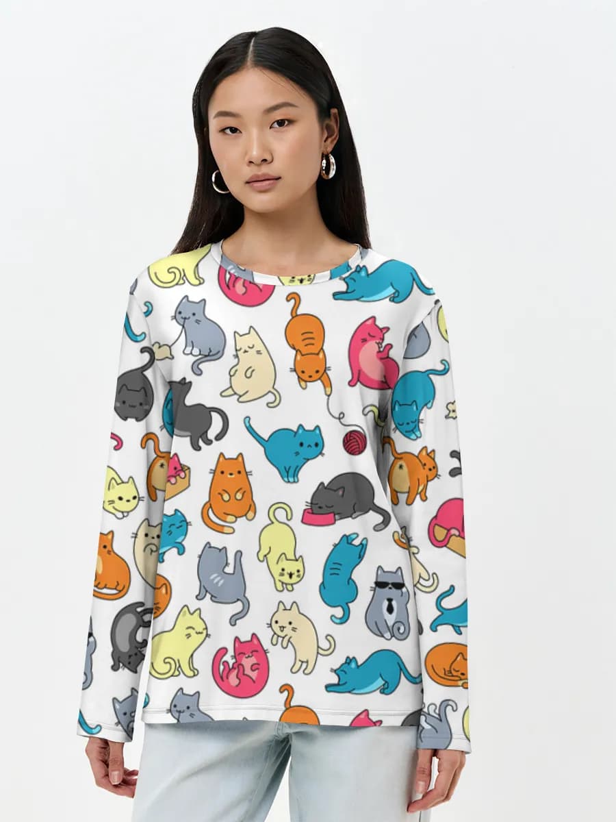 Women's long sleeve shirt. Cotton