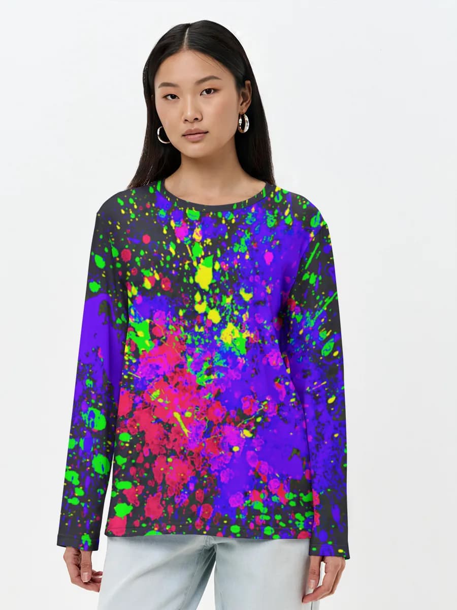 T-shirt Coton Manches Longues Femme
