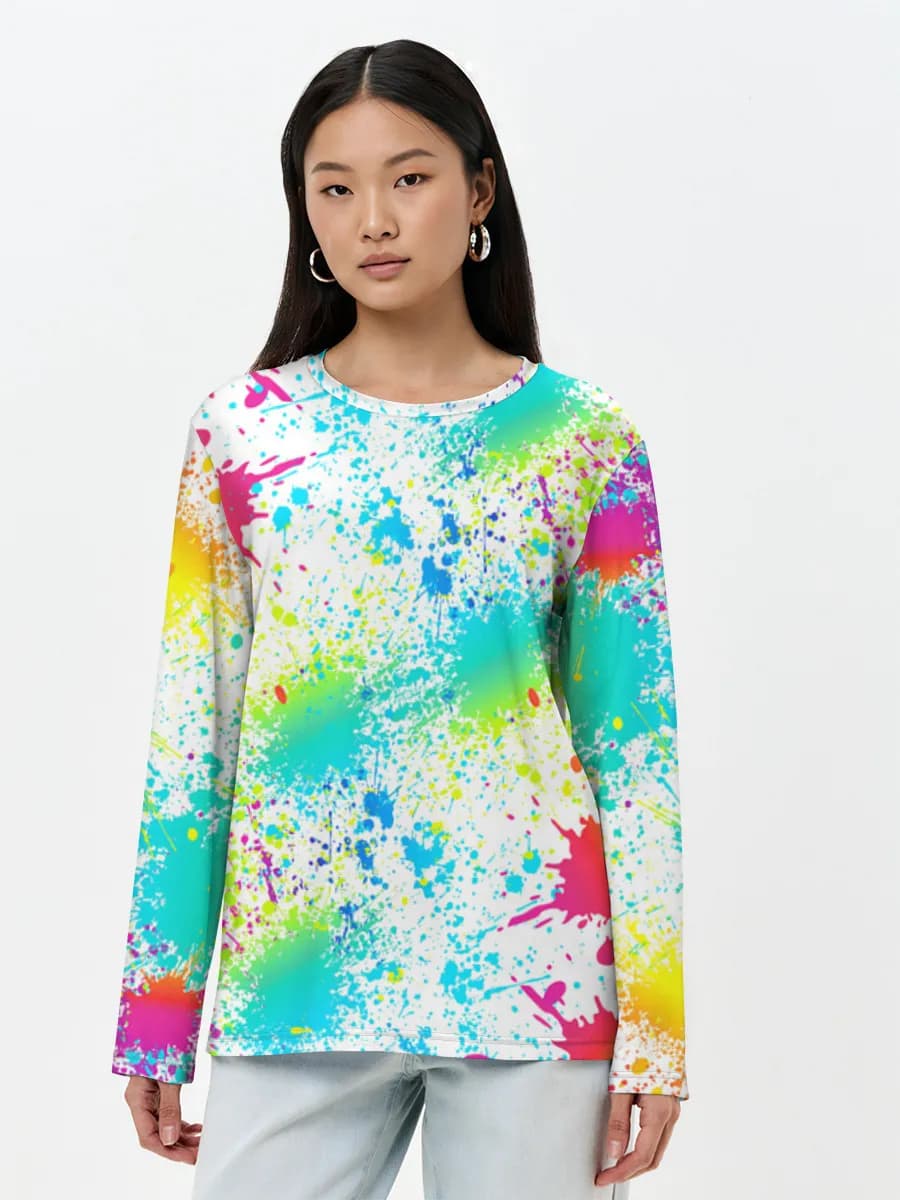 Camisa de manga larga para mujer. Algodón.