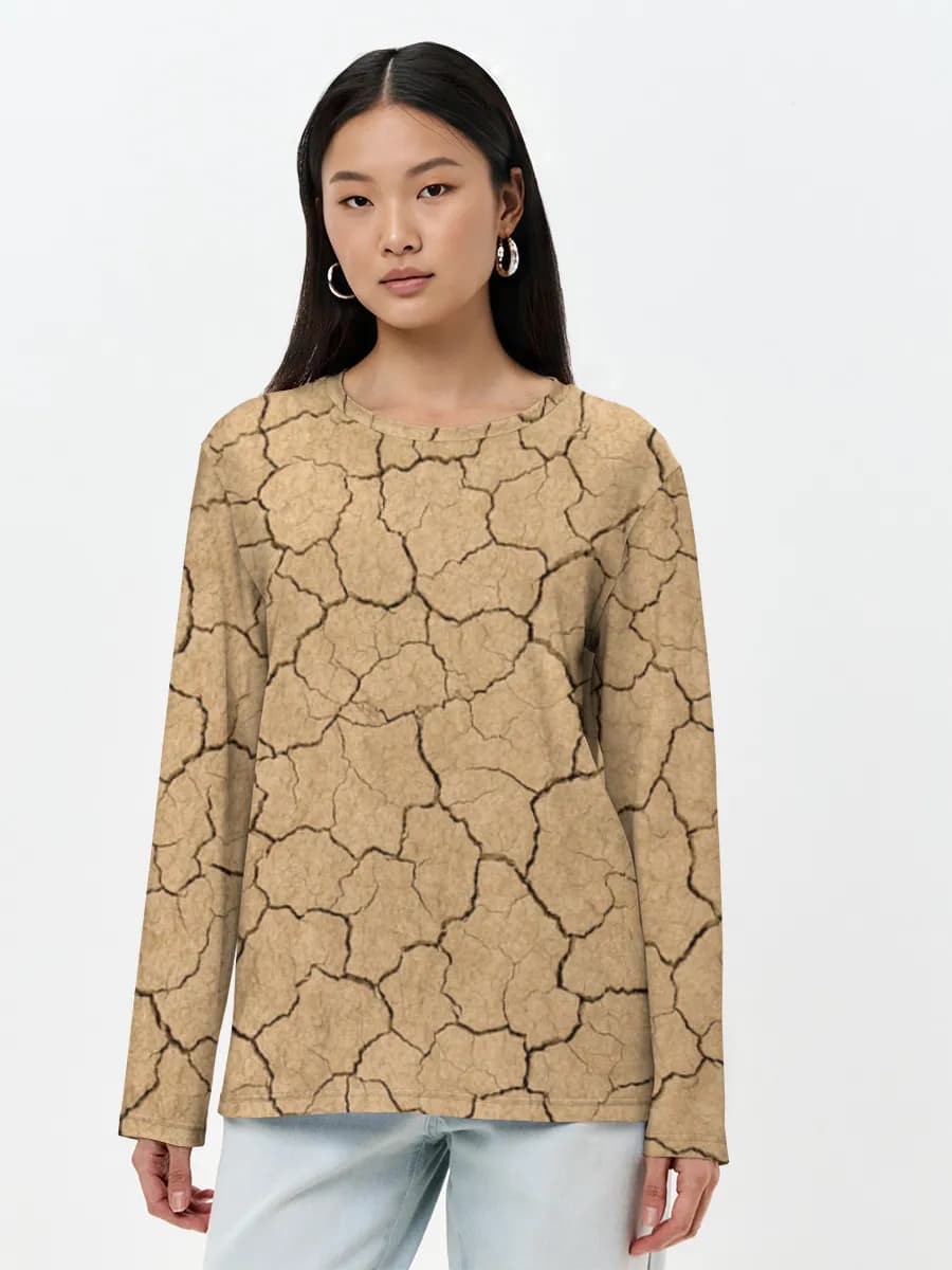 Camisa de manga larga para mujer. Algodón.