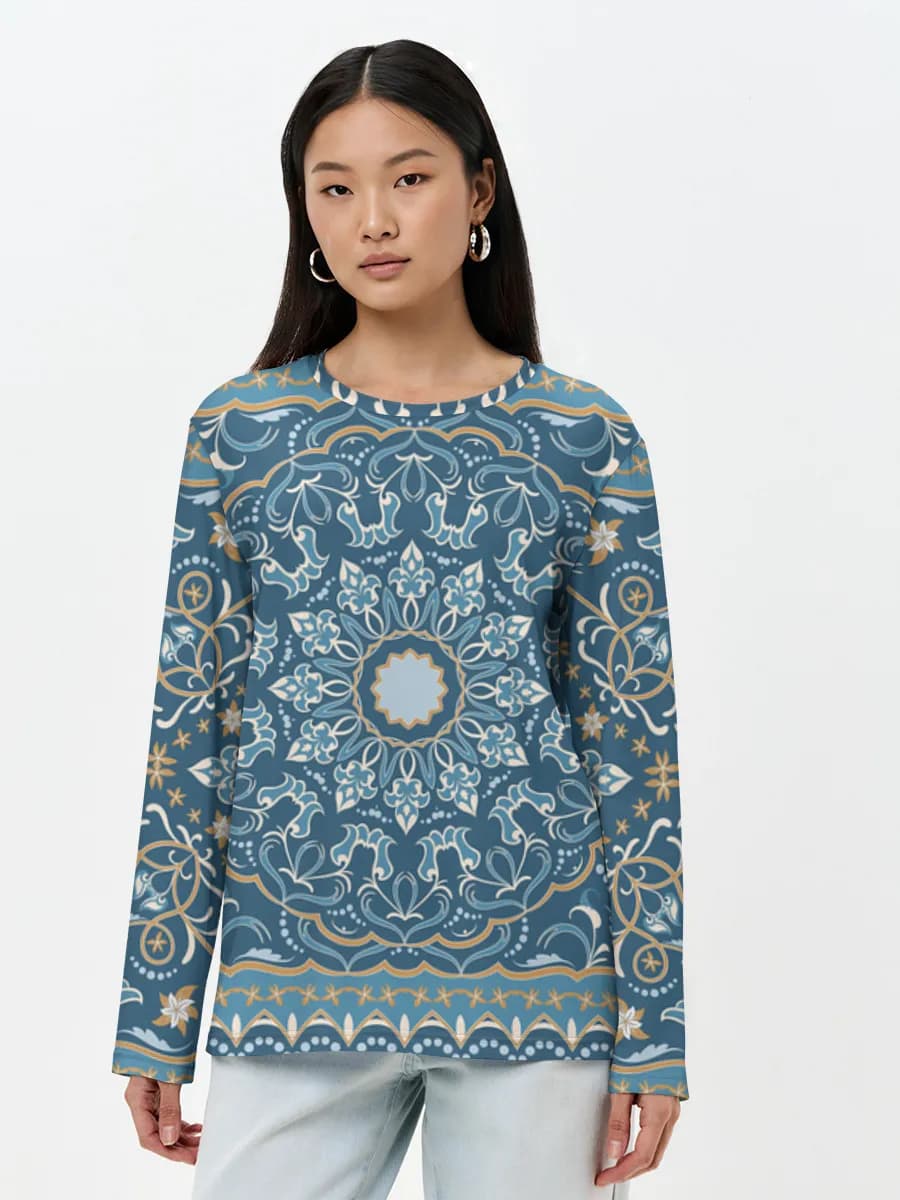 Women's long sleeve shirt. Cotton