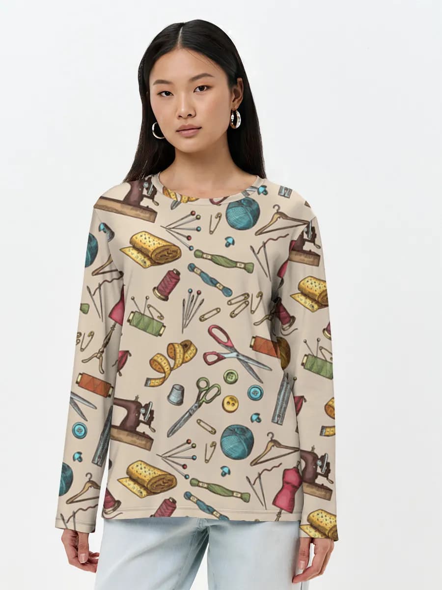 Women's long sleeve shirt. Cotton