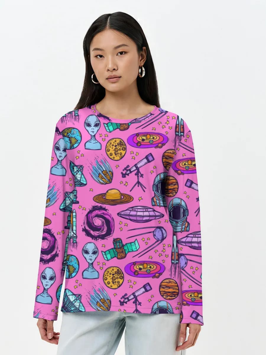 Women's long sleeve shirt. Cotton