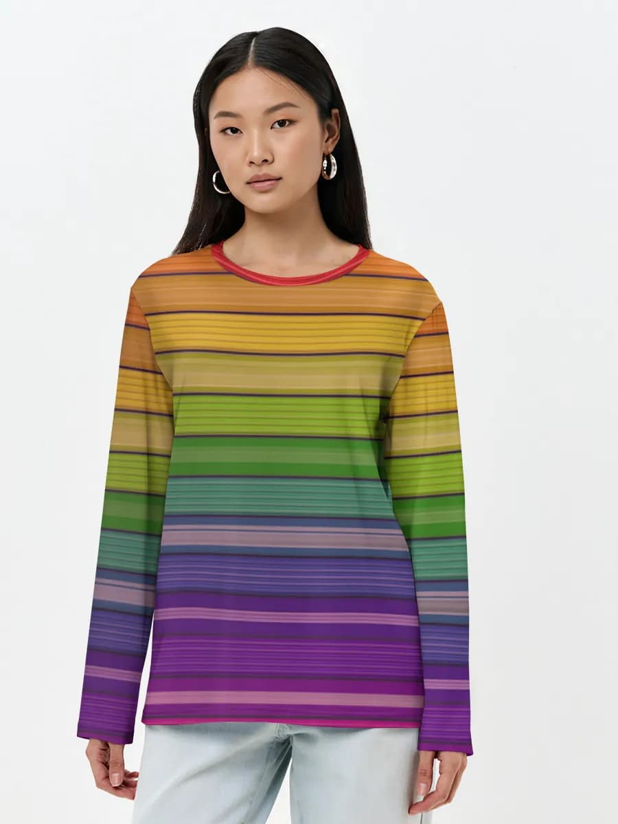 T-shirt Coton Manches Longues Femme