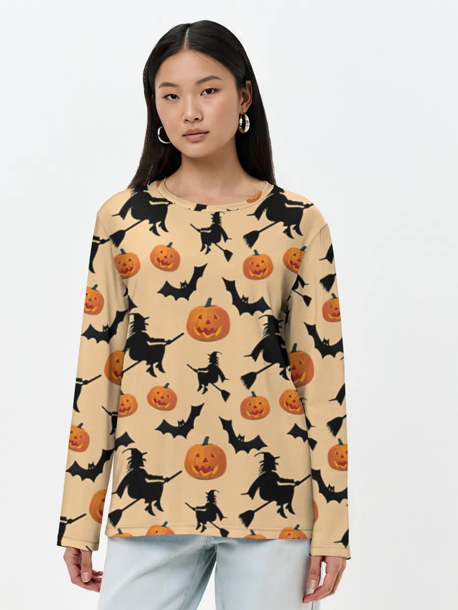 Camisa de manga larga para mujer. Algodón.