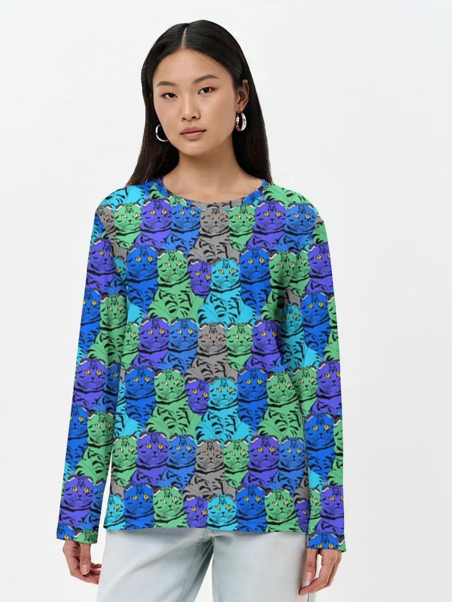 Women's long sleeve shirt. Cotton