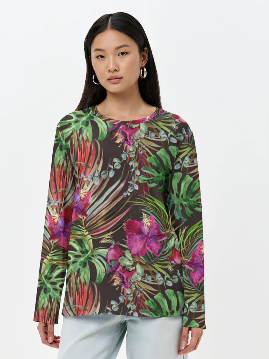 Women's long sleeve shirt. Cotton
