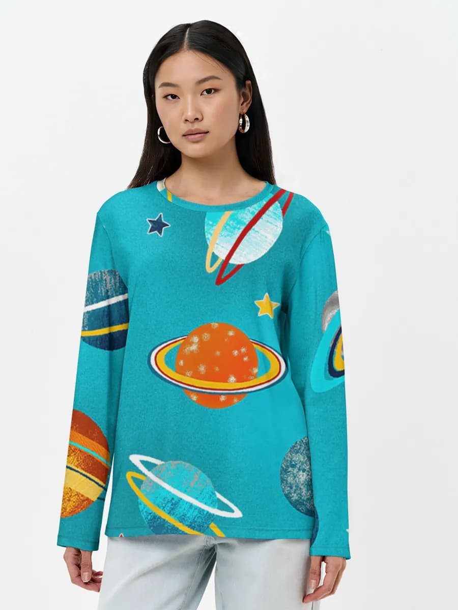 Women's long sleeve shirt. Cotton