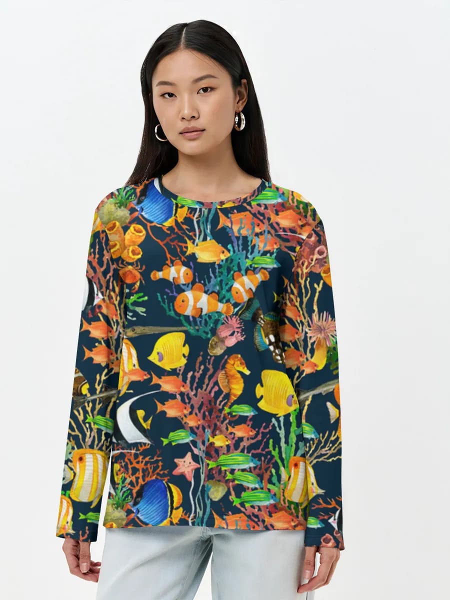 Women's long sleeve shirt. Cotton