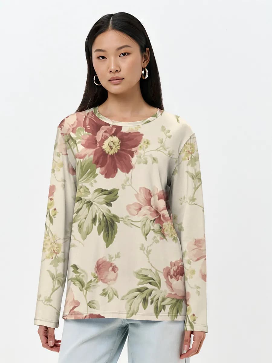 Women's long sleeve shirt. Cotton