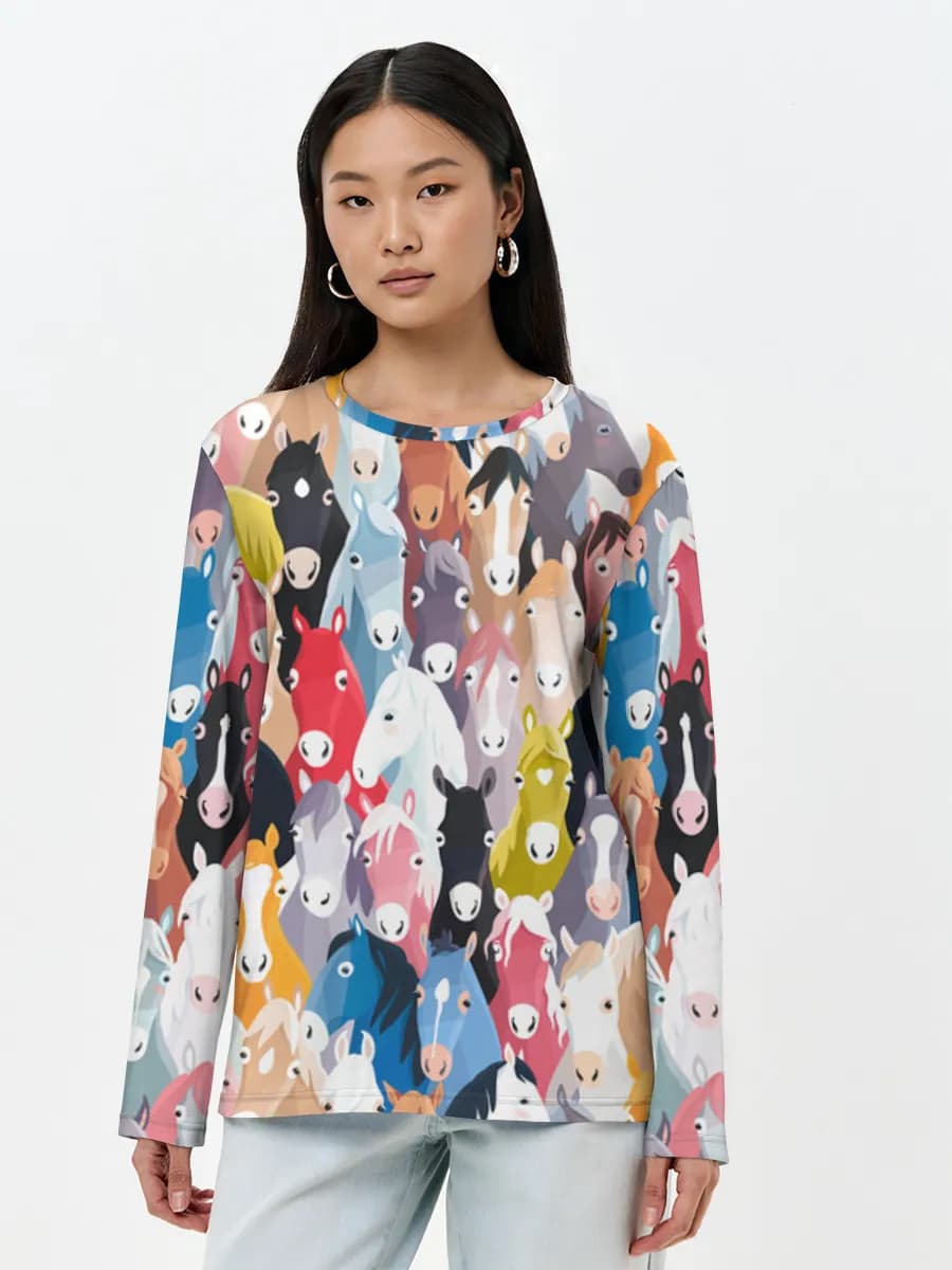 Women's long sleeve shirt. Cotton