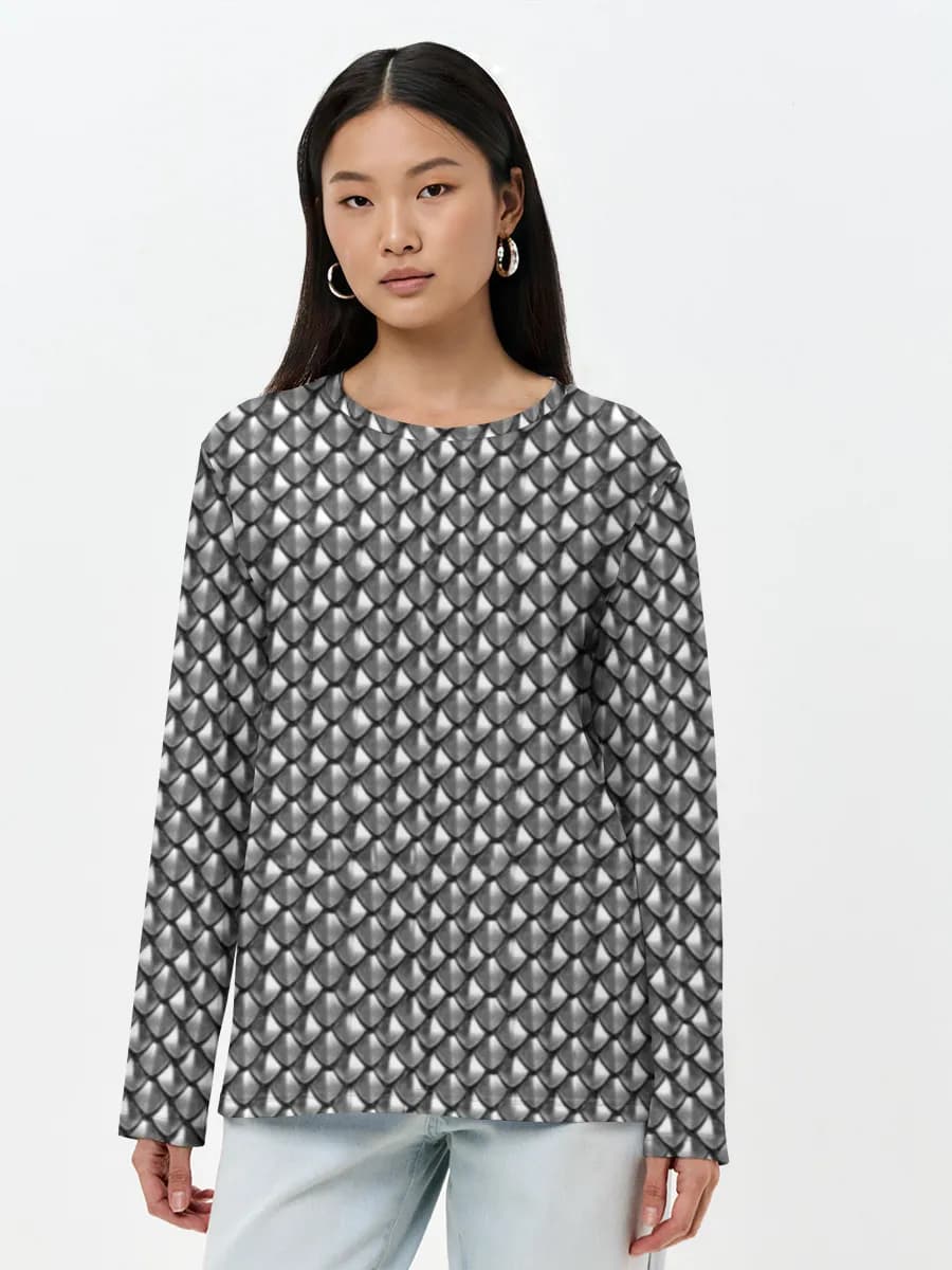 Camisa de manga larga para mujer. Algodón.