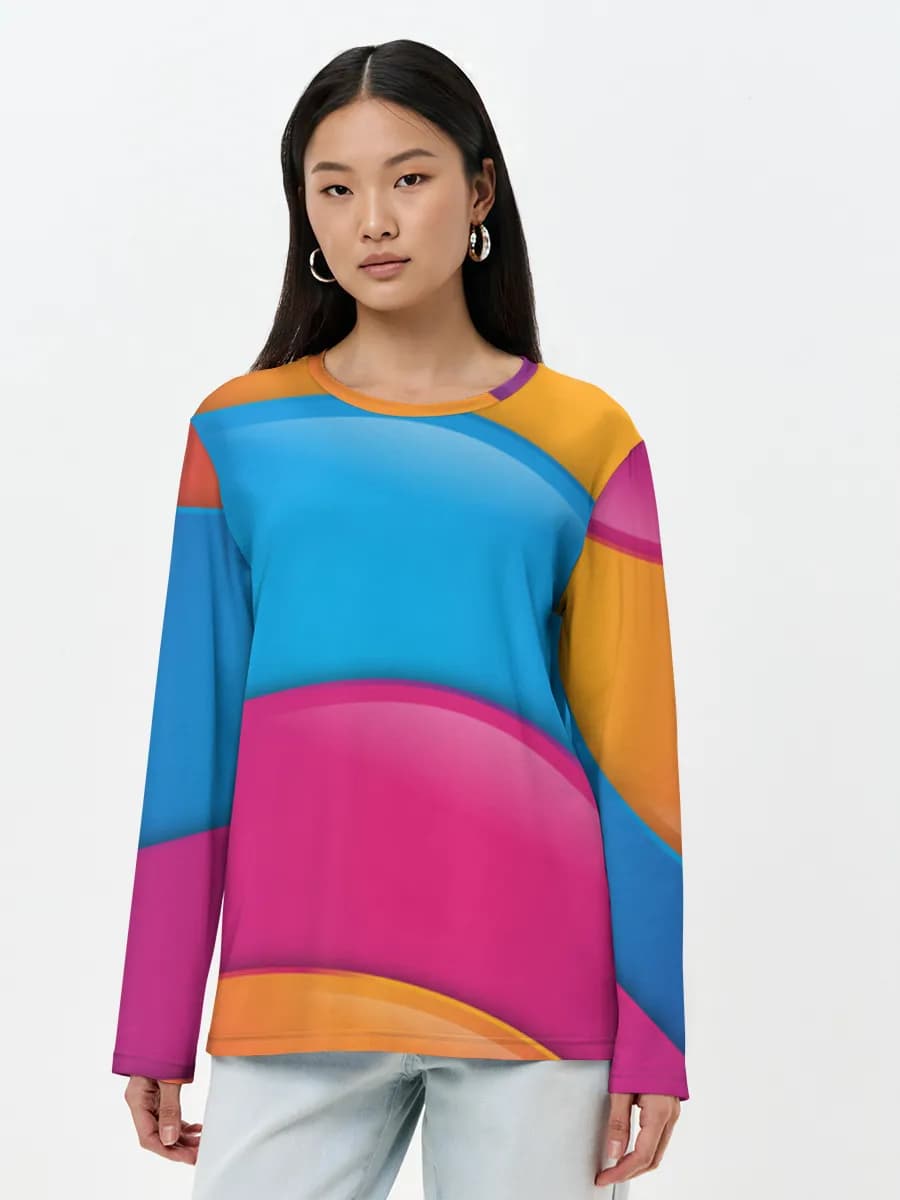 Women's long sleeve shirt. Cotton