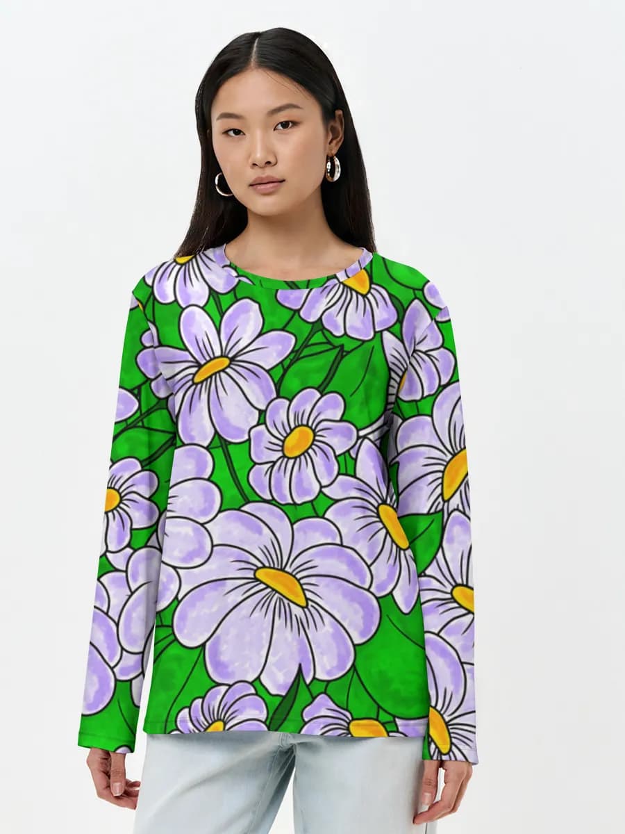 Women's long sleeve shirt. Cotton