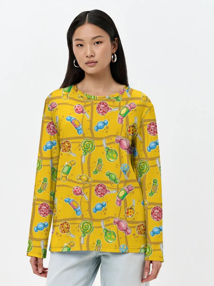 Camisa de manga larga para mujer. Algodón.