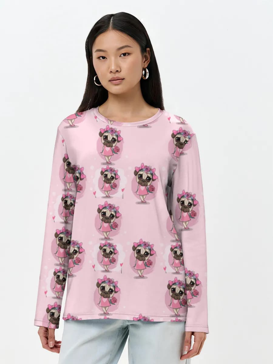 Women's long sleeve shirt. Cotton