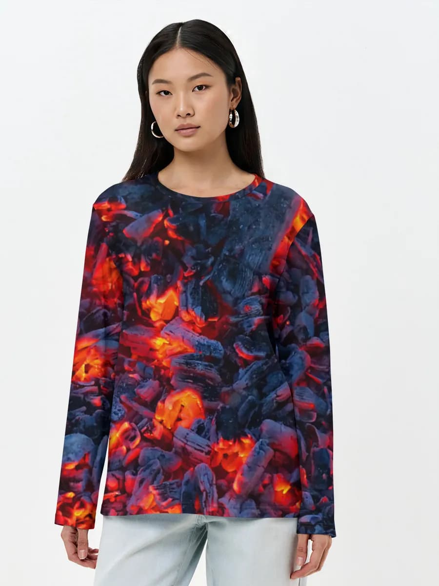 Women's long sleeve shirt. Cotton