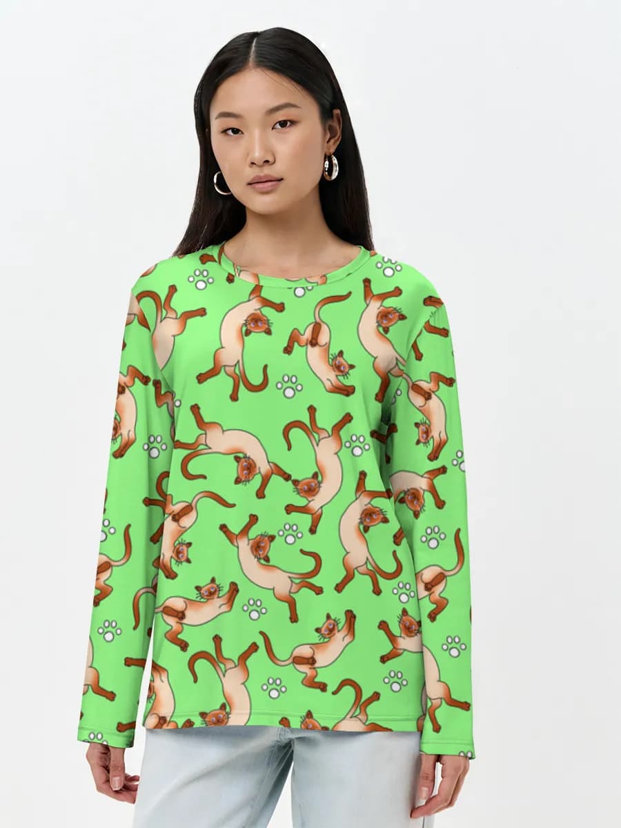 Women's long sleeve shirt. Cotton