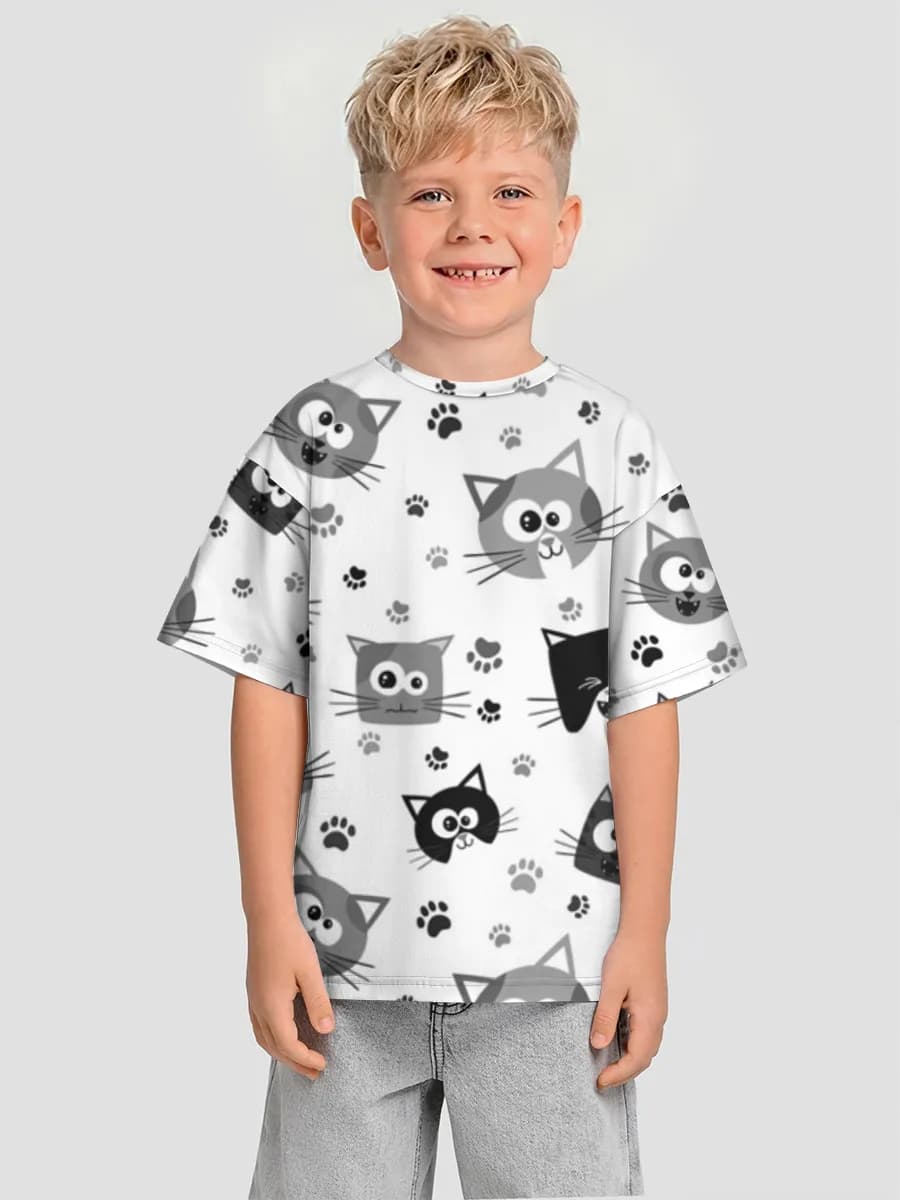 Camiseta infantil. De talla grande.