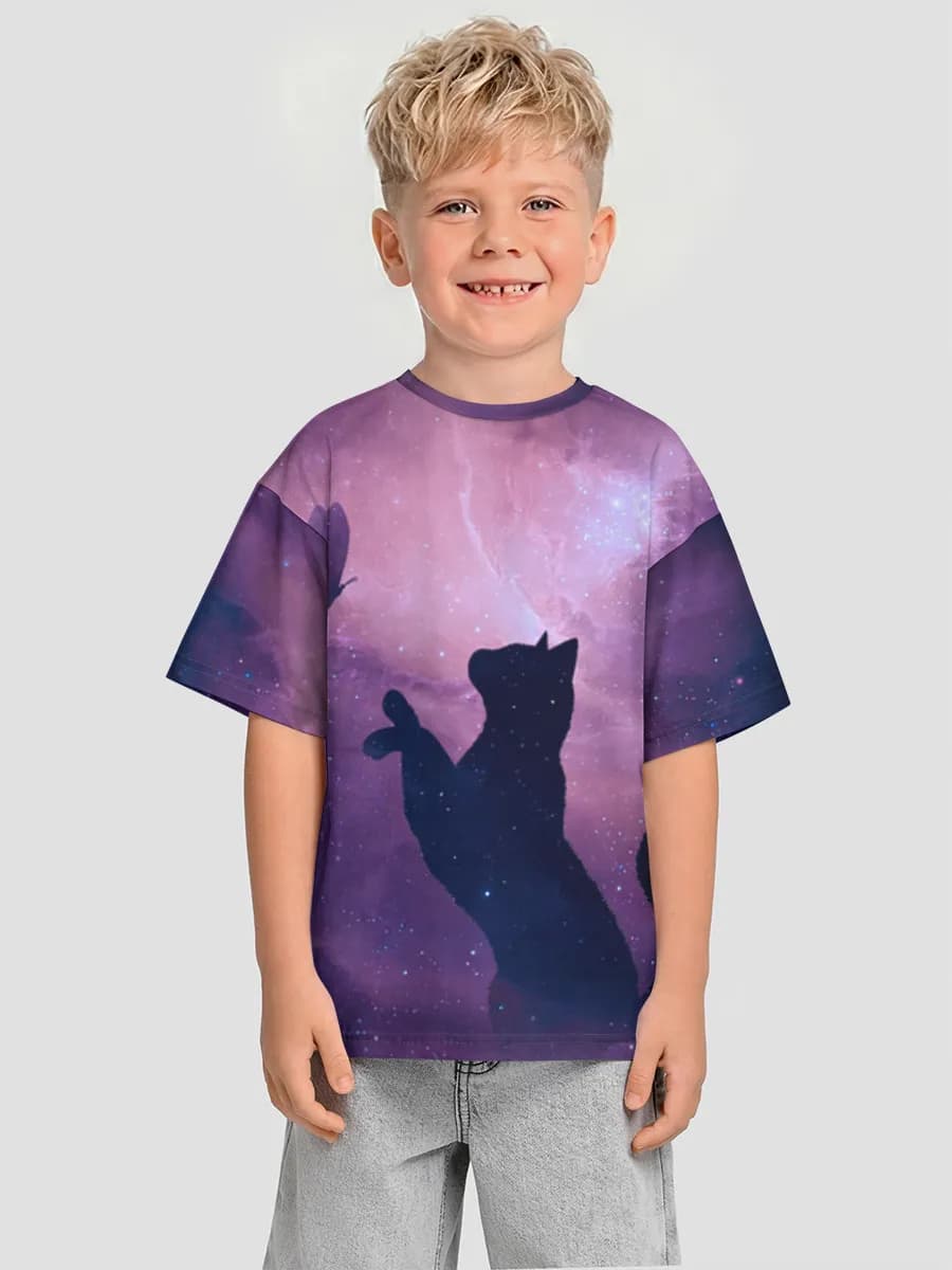 Camiseta infantil. De talla grande.