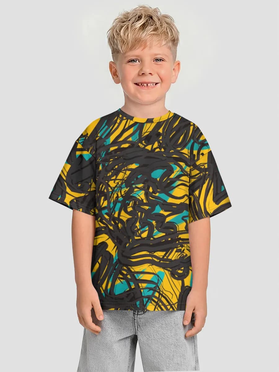 Camiseta infantil. De talla grande.